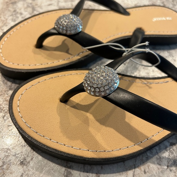 Women’s Joe Boxer flip flop rhinestone like Sandals Size 7/8 - Picture 7 of 8